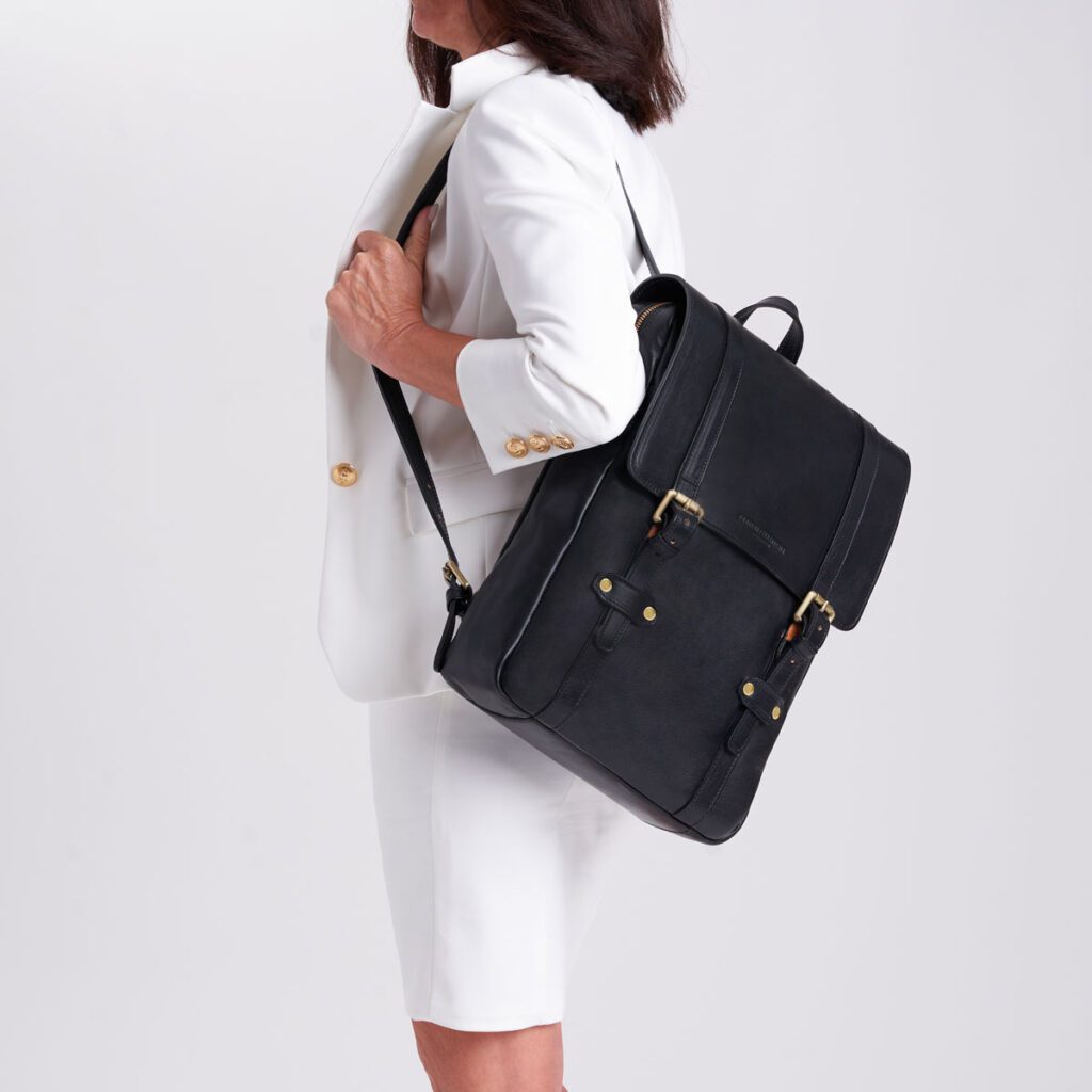 Leather rucksack womens