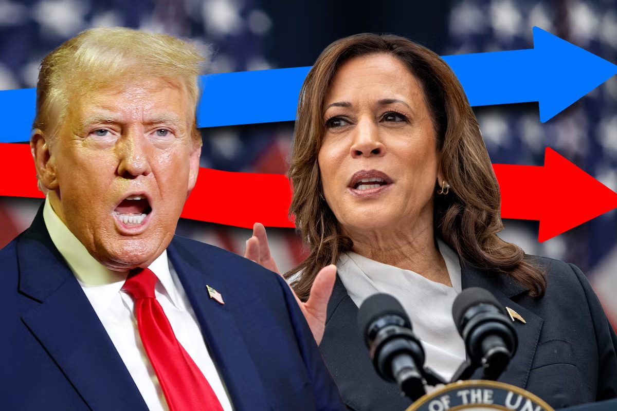 Trump and Harris