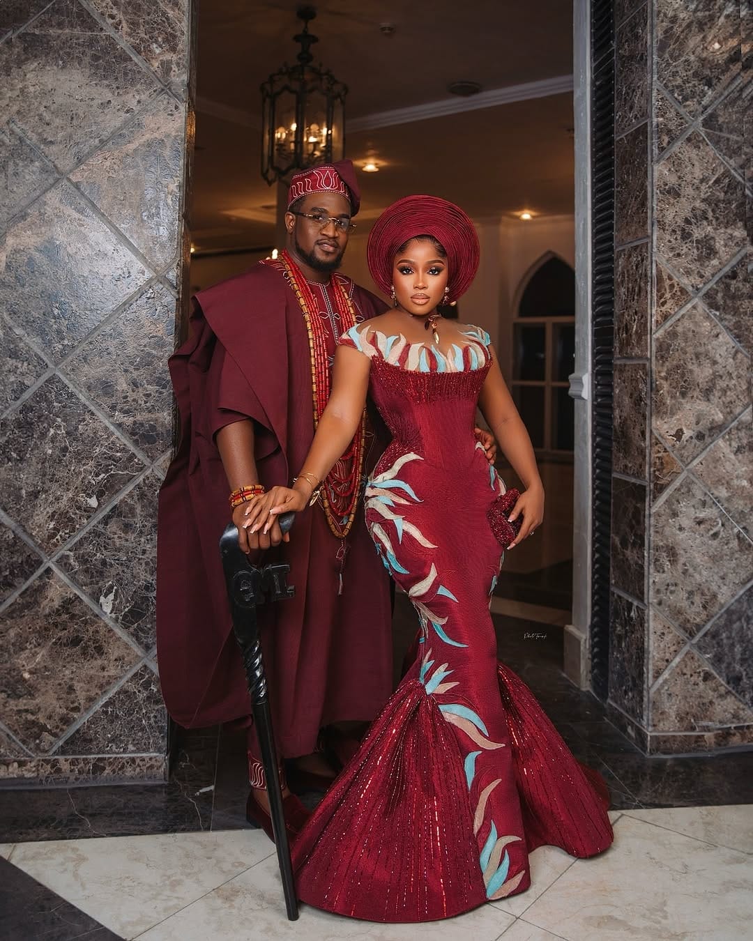 Love In The Air! Veekee James And Femi Atere Celebrate Traditional ...