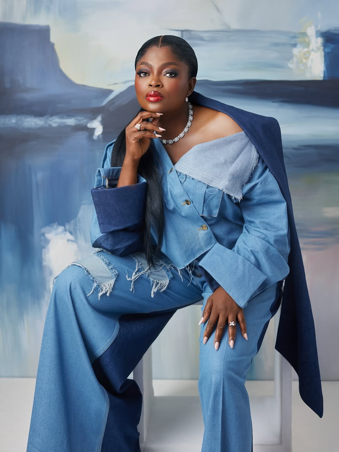 Funke Akindele Shows Us Exactly How to Nail the All-Denim Trend