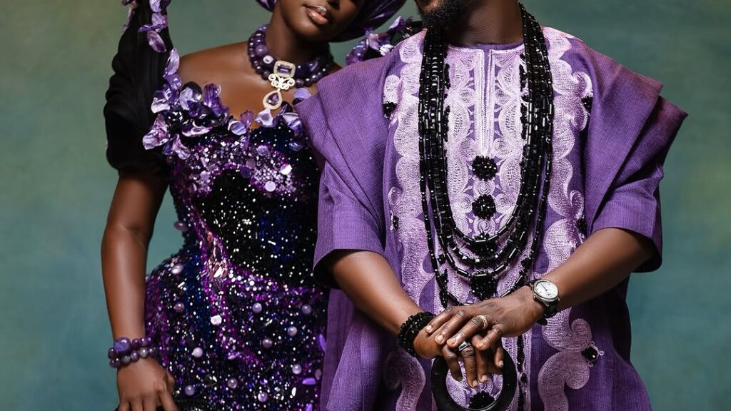 Prudent Gabriel and Okopi Peterson Shine in Purple as They Celebrate Their First Traditional Wedding Anniversary